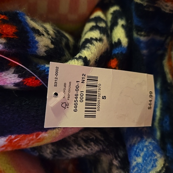 NWT Old Navy Cozy Fair Isle Long Line Nordic Duster Open Cardigan Small, multi - Picture 10 of 11